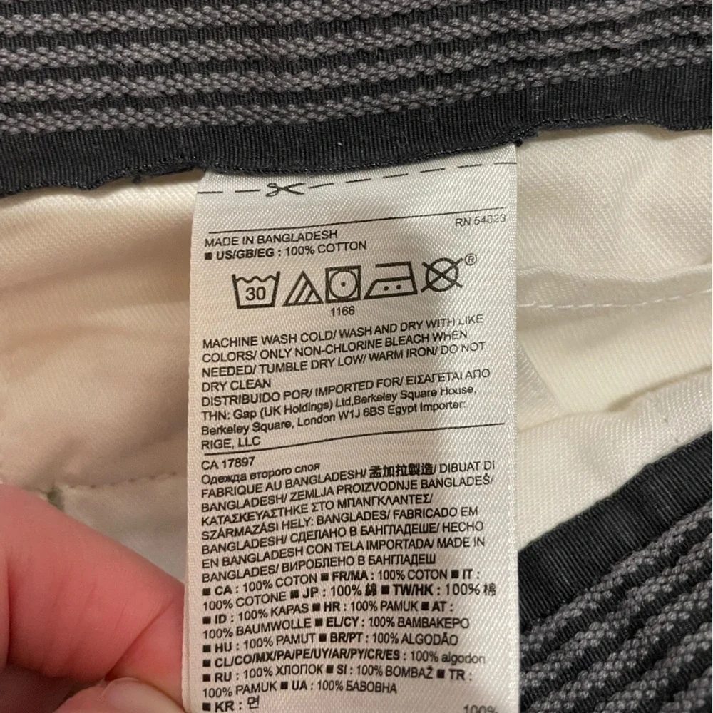 Banana Republic Aiden Pants Chino Stretch 100% Cotton Size 35 x 36 Casual Office
